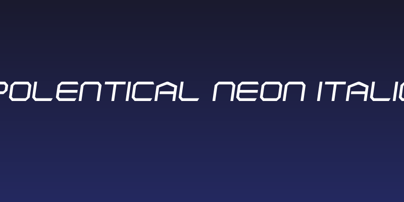 Polentical Neon Italic Social Header