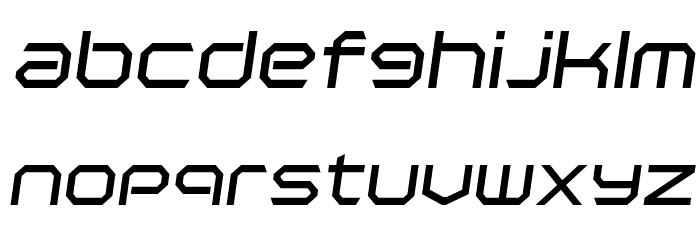 Polentical Neon Italic Font LOWERCASE