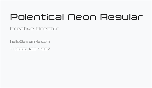 Polentical Neon Regular Business Card