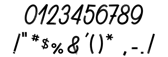 Polibrush_PersonalUseOnly Font OTHER CHARS