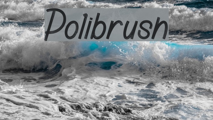 Polibrush Font examples