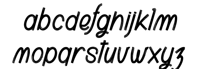 Polibrush Font LOWERCASE