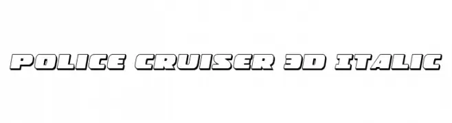 Police Cruiser 3D Italic  Frei Schriftart Herunterladen
