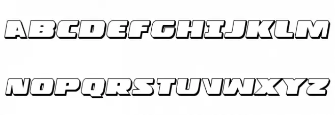 Police Cruiser 3D Italic خط أحرف كبيرة