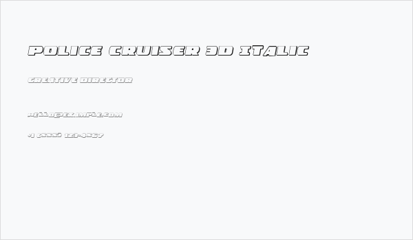 Police Cruiser 3D Italic Business Card