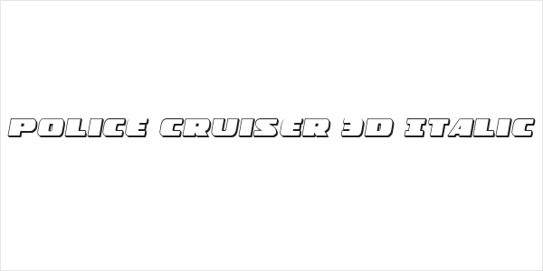 Police Cruiser 3D Italic Logo