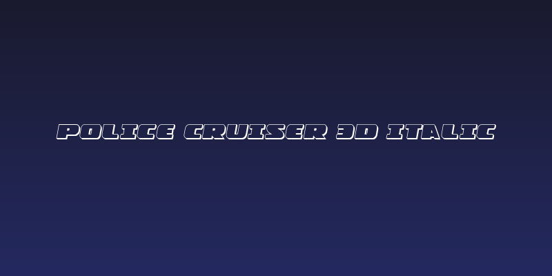 Police Cruiser 3D Italic Social Header