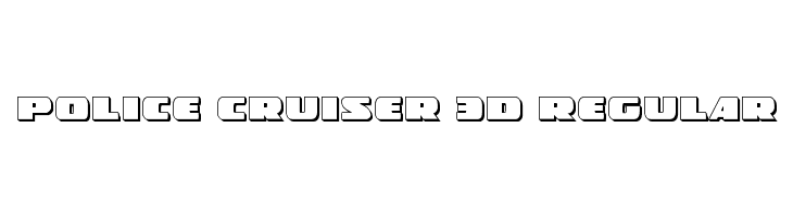 Police Cruiser 3D Regular  font caratteri gratis