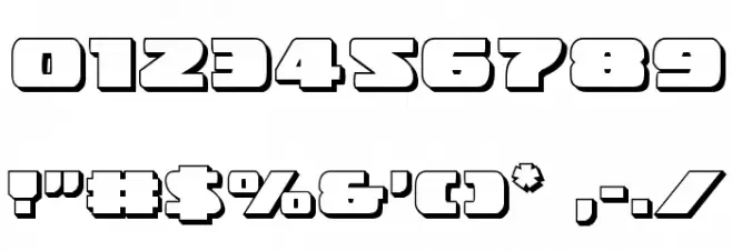 Police Cruiser 3D Regular Font OTHER CHARS