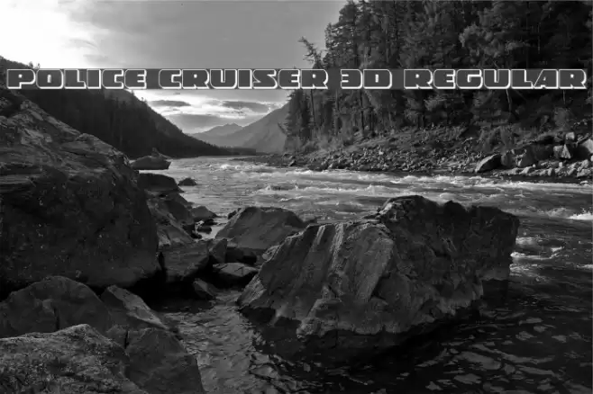 Police Cruiser 3D Regular Font examples