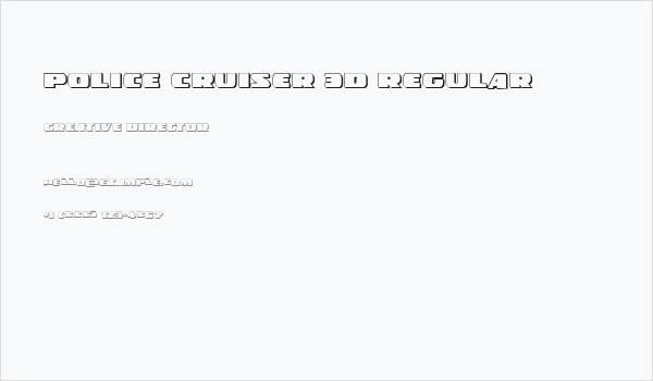 Police Cruiser 3D Regular Business Card