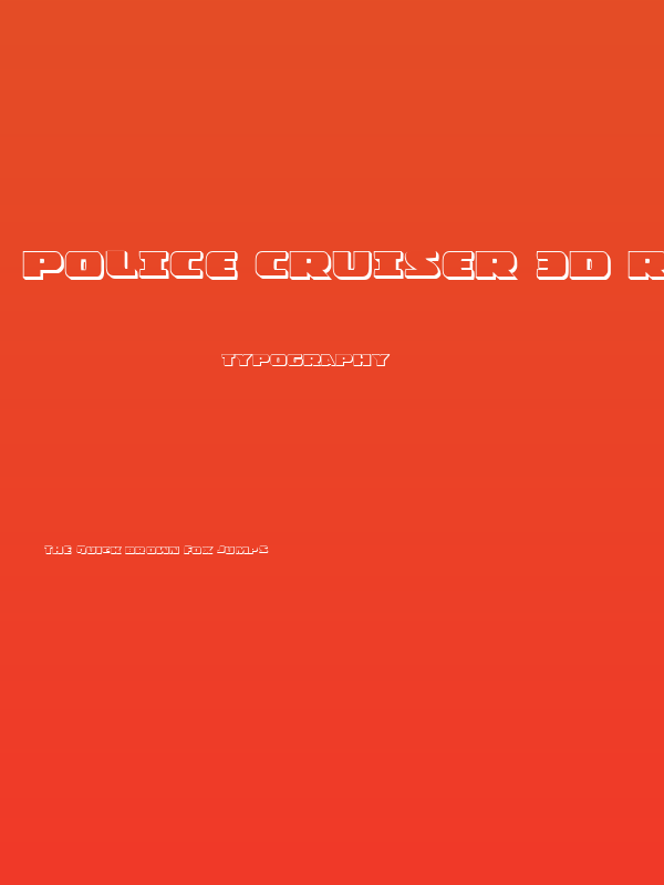 Police Cruiser 3D Regular Poster