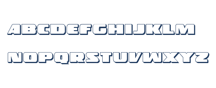 Police Cruiser 3D Regular Lowercase