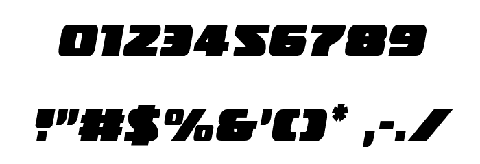 Police Cruiser Condensed Italic Font OTHER CHARS
