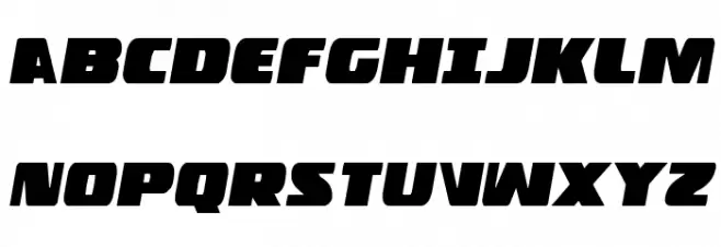 Police Cruiser Condensed Italic 字体 大写