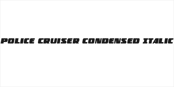 Police Cruiser Condensed Italic Logo