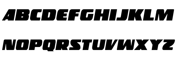 Police Cruiser Condensed Italic Font LOWERCASE