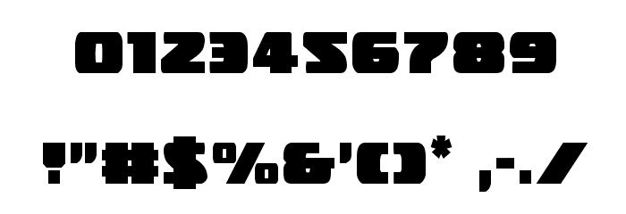 Police Cruiser Condensed Font OTHER CHARS