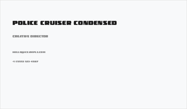 Police Cruiser Condensed Business Card