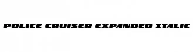 Police Cruiser Expanded Italic  Frei Schriftart Herunterladen