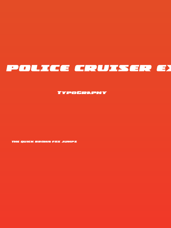 Police Cruiser Expanded Italic Poster