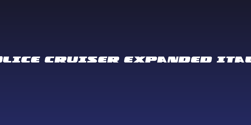 Police Cruiser Expanded Italic Social Header