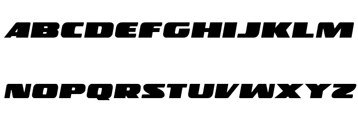 Police Cruiser Expanded Italic Font LOWERCASE