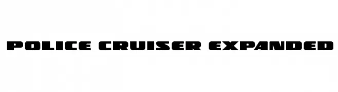 Police Cruiser Expanded  Frei Schriftart Herunterladen