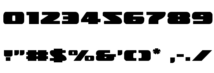Police Cruiser Expanded Font OTHER CHARS