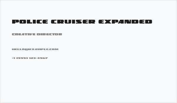 Police Cruiser Expanded Business Card