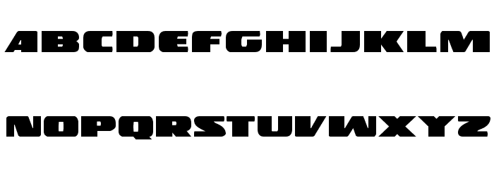 Police Cruiser Expanded Font LOWERCASE