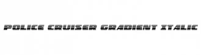 Police Cruiser Gradient Italic  Frei Schriftart Herunterladen