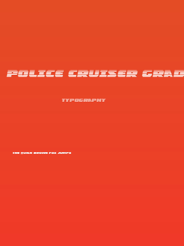 Police Cruiser Gradient Italic Poster