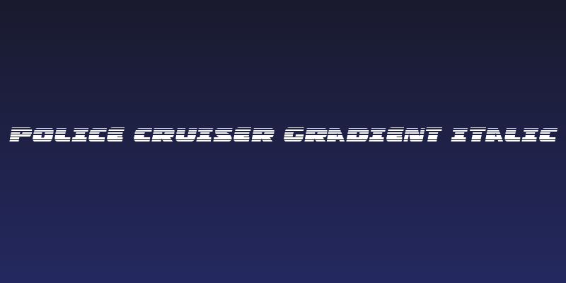 Police Cruiser Gradient Italic Social Header