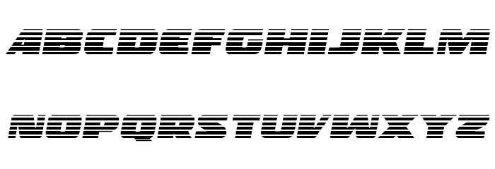 Police Cruiser Gradient Italic Font LOWERCASE