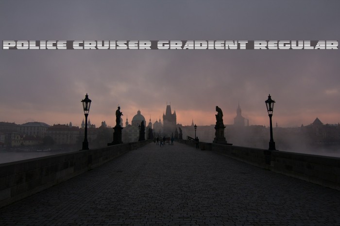 Police Cruiser Gradient Regular Font examples