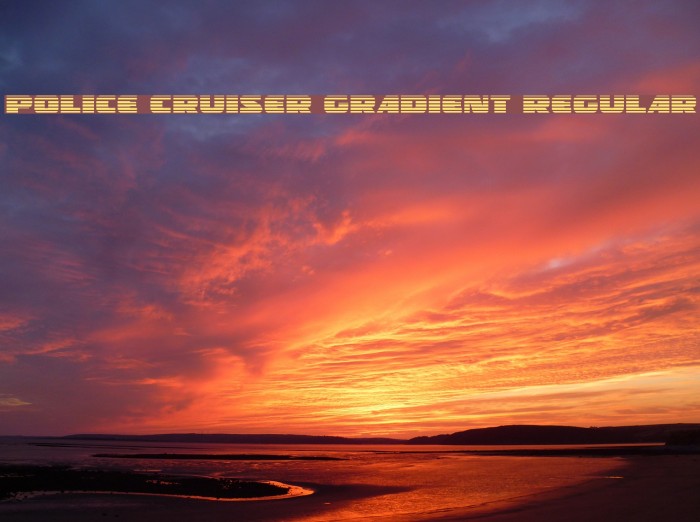 Police Cruiser Gradient Regular Font examples