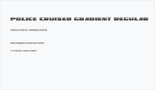 Police Cruiser Gradient Regular Business Card