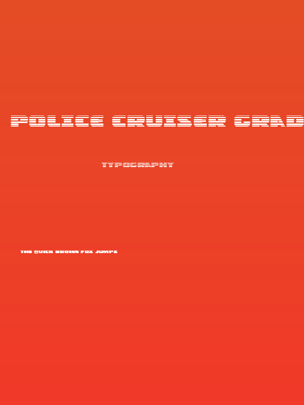 Police Cruiser Gradient Regular Poster