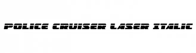 Police Cruiser Laser Italic  Frei Schriftart Herunterladen