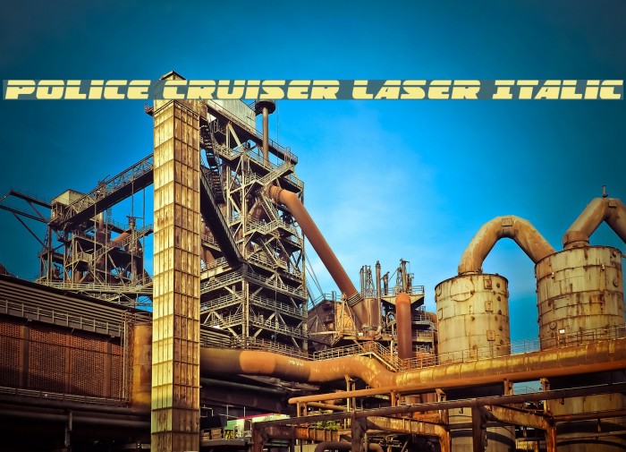 Police Cruiser Laser Italic Example 2