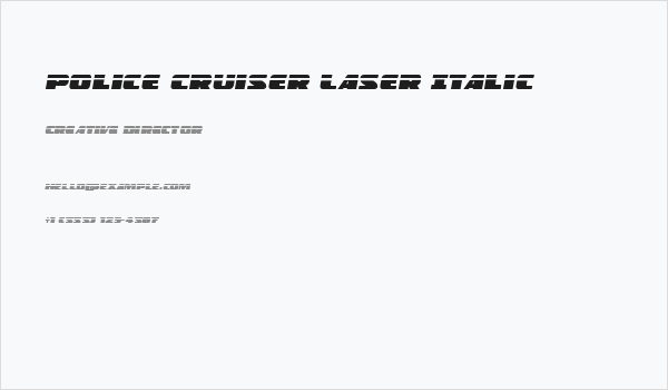 Police Cruiser Laser Italic Business Card