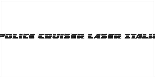 Police Cruiser Laser Italic Logo