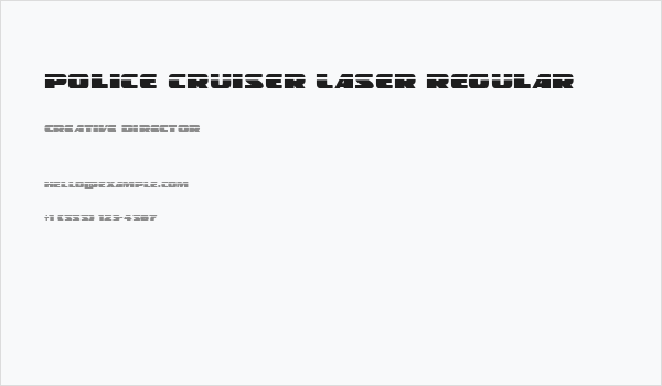 Police Cruiser Laser Regular Business Card