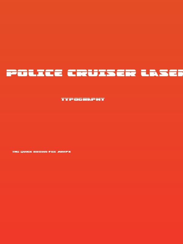 Police Cruiser Laser Regular Poster