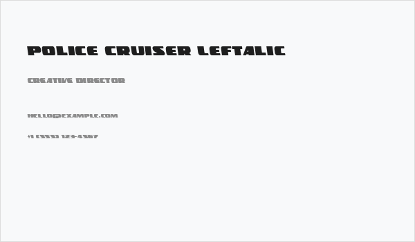 Police Cruiser Leftalic Business Card