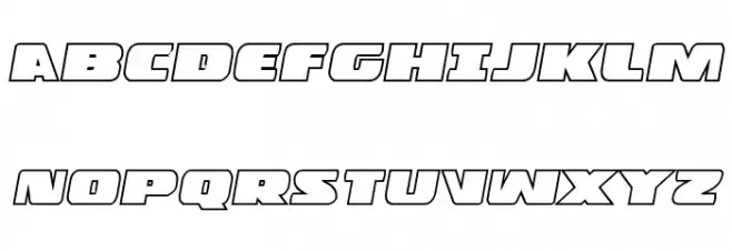 Police Cruiser Outline Italic Polices MAJUSCULES