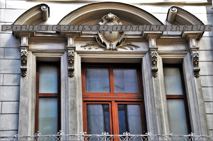 Police Cruiser Outline Italic Example 1