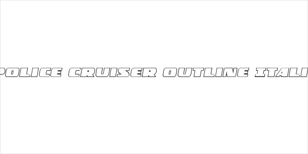 Police Cruiser Outline Italic Logo