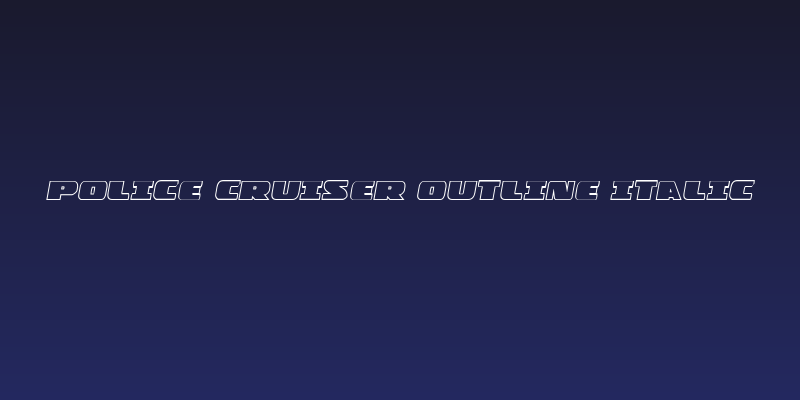 Police Cruiser Outline Italic Social Header
